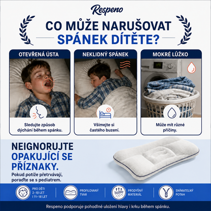 Respeno Klidný Spánek: Profilovaný polštář pro děti